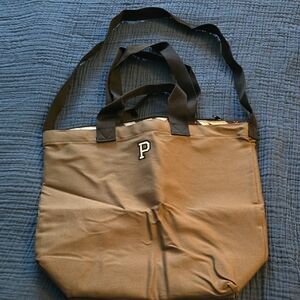 PINK Green Tote Bag with Black Straps Cooler Bag, NWOT